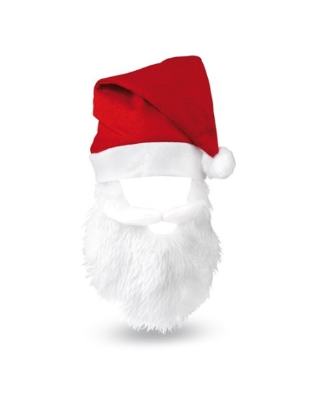 Gorro y Barba de Papá Noel Rojo | Gorros de Navidad Baratos Online.