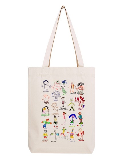 Sac Tote Bag personnalisé avec les dessins des enfants