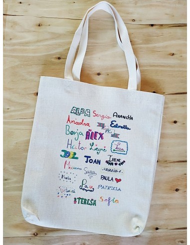 Sac Tote Bag personnalisé avec les dessins des enfants