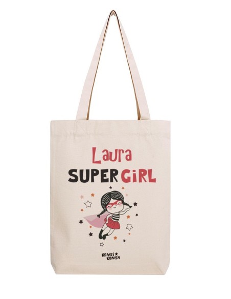 Tote Bag Femme Super Girl Personnalisé
