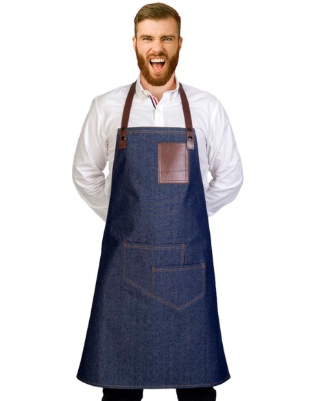 Tablier Jean et Cuir