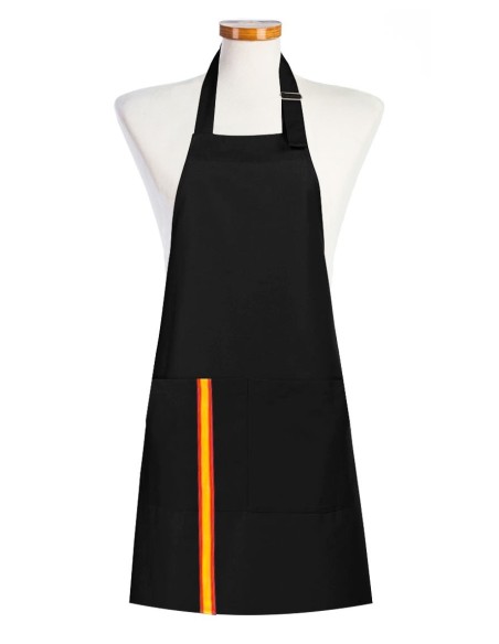 Tablier Drapeau Espagne | Tablier de Cuisine noir Drapeau Espagnol.