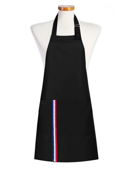 Tablier Drapeau France |Tablier Noir Bleu Blanc Rouge| KomsiKomsa