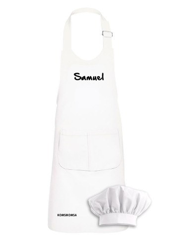Delantal personalizado y gorro para cocinero niño