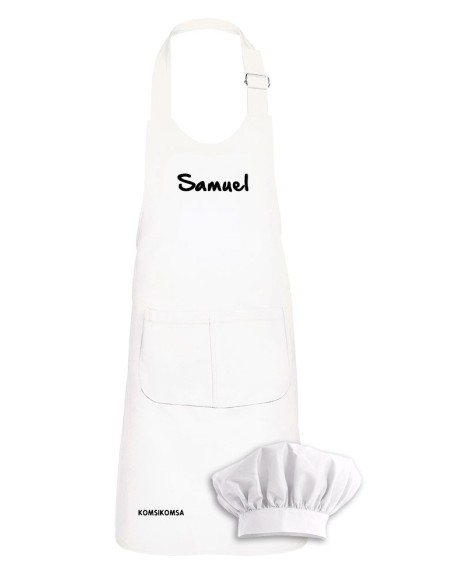 Tablier et Toque Kid Chef Personnalisé | Tablier Komsikomsa