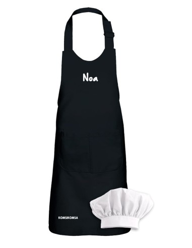 Delantal personalizado y gorro para cocinero niño