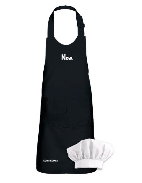 Delantal personalizado y gorro para cocinero niño