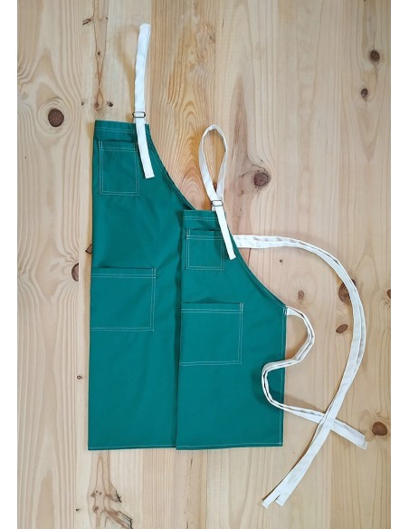 Kit 2 Tabliers de Famille Vert KomsiKomsa