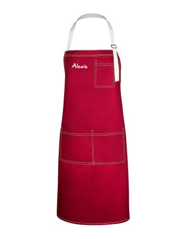 Delantal Personalizado Burdeos KomsiKomsa