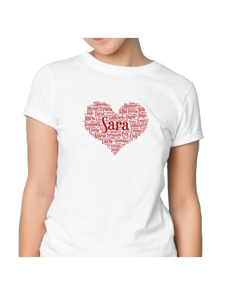 Camiseta Profesora Personalizada Corazón
