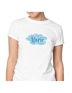 T-shirt Enseignante Nuage Bleu