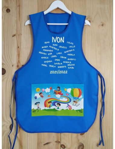 Tablier Chasuble Cadeau Fête Bleu