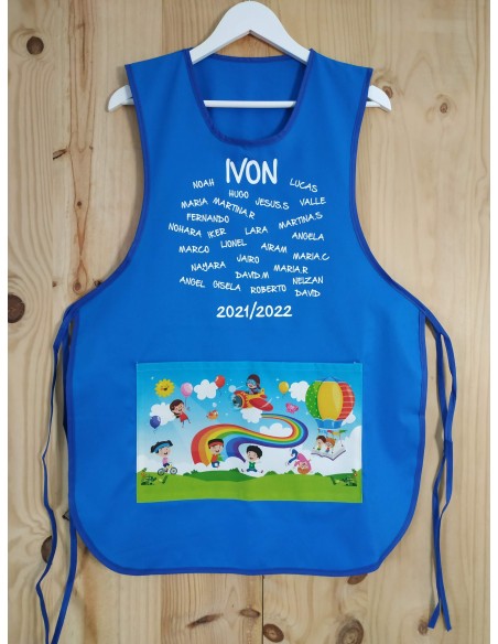 Tablier Chasuble Cadeau Fête Bleu
