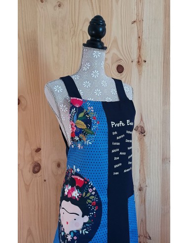 Blouse Tablier Coquelicots avec les Noms des Élèves | Chasuble femme