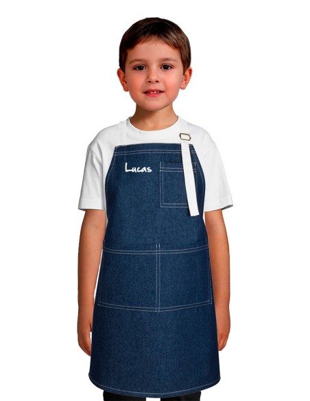 Delantal infantil vaquero personalizado KomsiKomsa