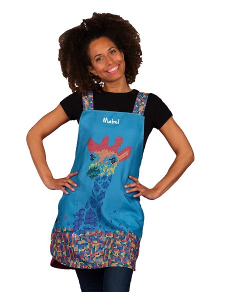 Blouse chasuble atsem rigolote avec motif girafe