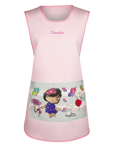 Chasuble Femme Rose | Blouse Tablier pour crèche | uniforme maternelle