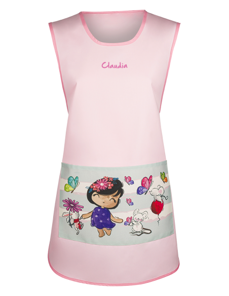 Chasuble Femme Rose | Blouse Tablier pour crèche | uniforme maternelle