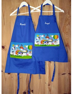 Pack de 2 delantales de cocina para adulto y niño 2