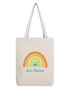 Tote Bag Femme Personnalisé Arc-en-Ciel Orange