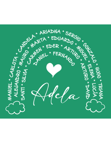 Tablier Chasuble Merci Arc-en-ciel Vert