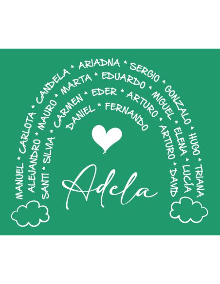 Tablier Chasuble Merci Arc-en-ciel Vert