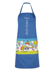 Delantal Regalo Maestra Fiesta Azul