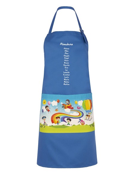 Delantal Regalo Maestra Fiesta Azul