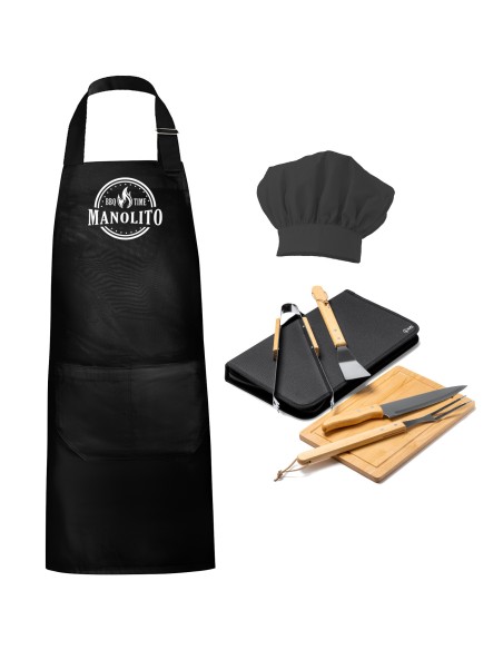 Ensemble BBQ | Tablier Barbecue Personnalisé + Toque et Accessoires