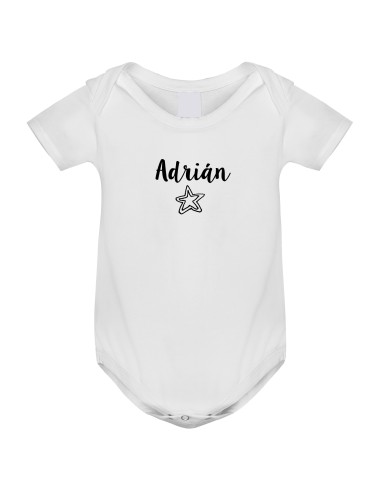 Body bebé personalizado con nombre y estrella
