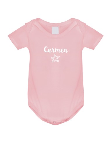 Body bebé personalizado con nombre y estrella