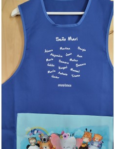 Casulla Regalo Maestra Zoo Azul 2