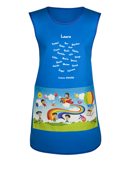 Tablier Chasuble Cadeau Fête Bleu