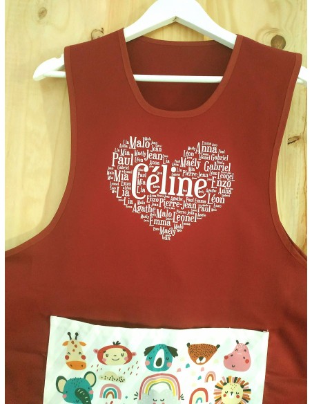 Tablier Chasuble Cadeau Bordeaux