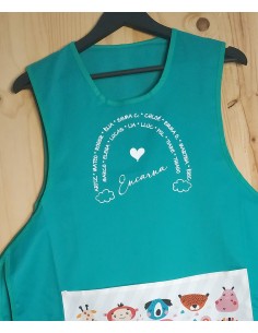 Tablier Chasuble Merci Arc-en-ciel Vert 2