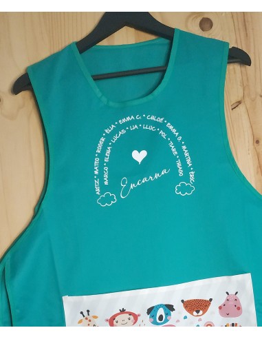 Tablier Chasuble Merci Arc-en-ciel Vert