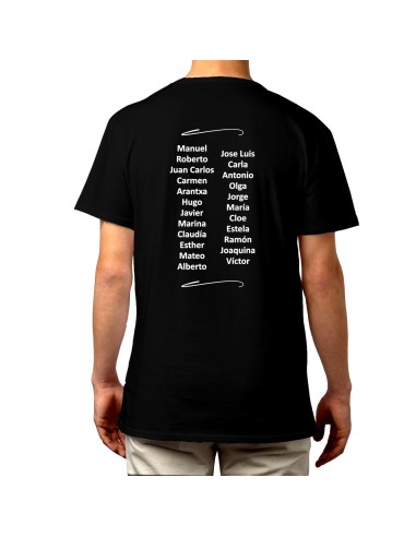 Personalizar espalda con nombres de alumnos