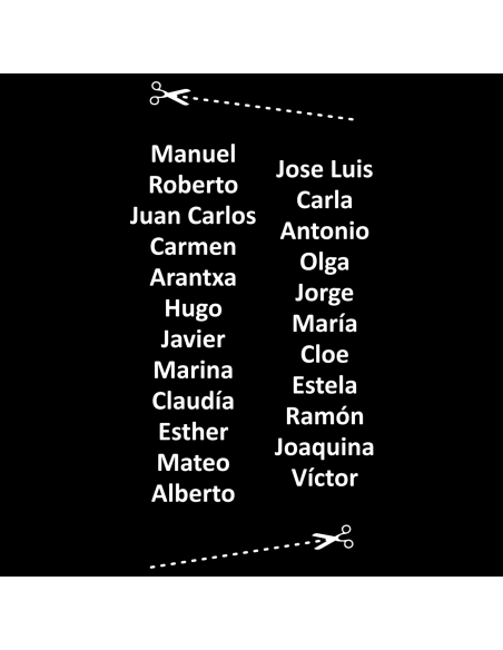 Personalizar espalda con nombres de alumnos