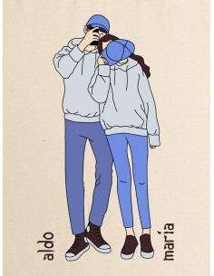 Tote Bag Personnalisé Couple Pas de Photos 2