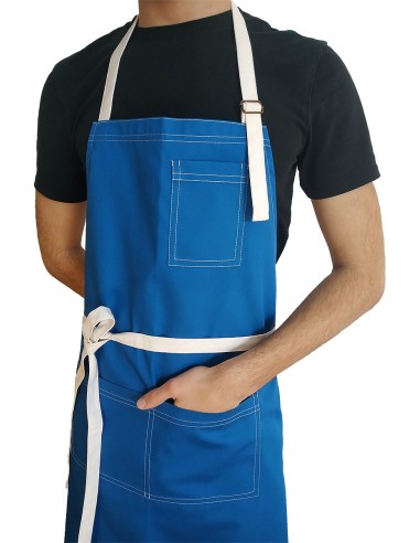 Tablier Personnalisé Bleu Électrique KomsiKomsa