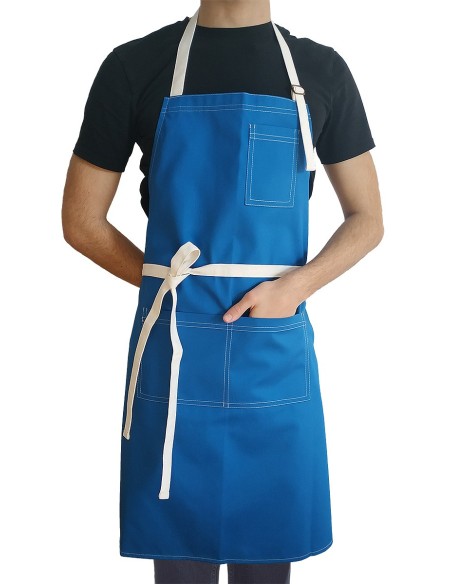 Tablier Personnalisé Bleu Électrique KomsiKomsa