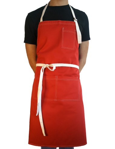 Tablier Personnalisé Rouge KomsiKomsa