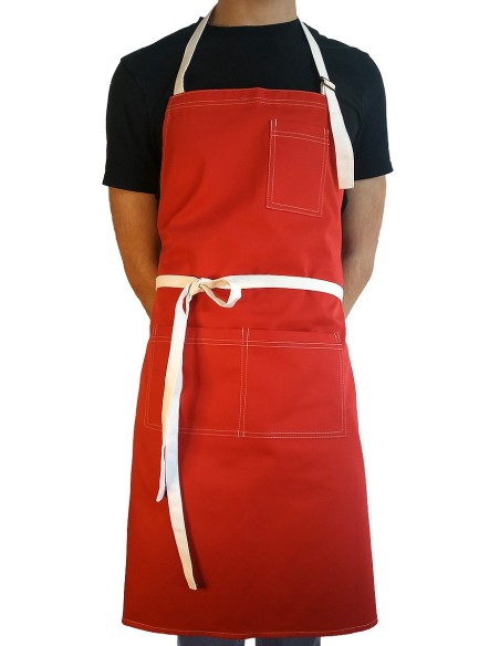 Tablier Personnalisé Rouge KomsiKomsa