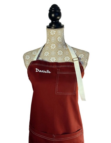 Delantal Personalizado Burdeos KomsiKomsa
