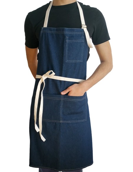 Tablier Style Denim Personnalisé KomsiKomsa