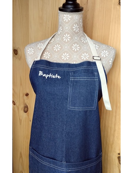 Tablier Style Denim Personnalisé KomsiKomsa