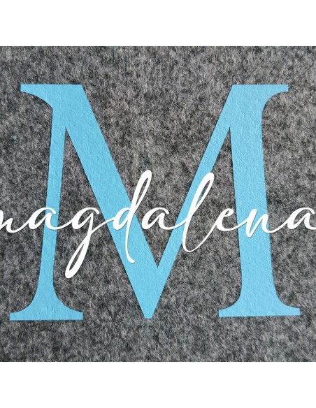 Trousse de toilette en feutre personnalisée