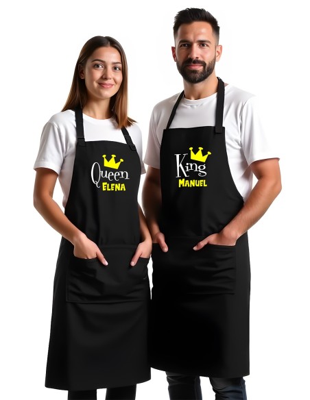 Delantal pareja Queen & King