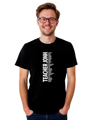 T-shirt Prof avec Nom des Élèves