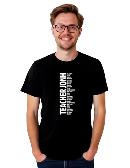 Camiseta para Profe con Nombres de Alumnos